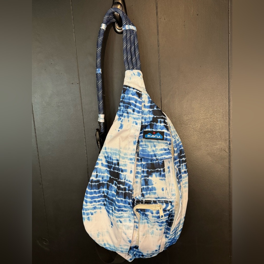 Kavu Tie-Dye Blue and White Rope Sling